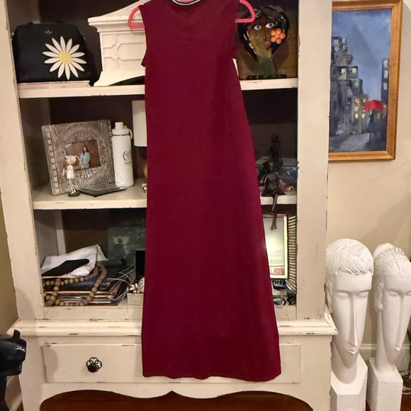 adidas tiro cut 3 stripes soft mesh long dress collegiate burgundy XS - Picture 5 of 8